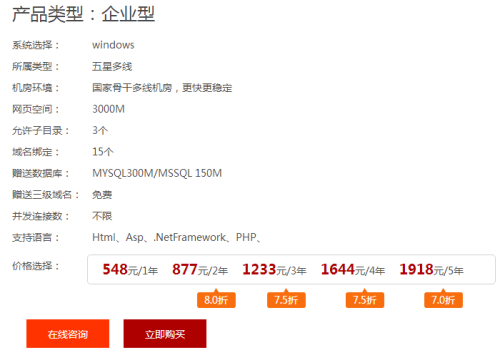 企業型虛擬主機
