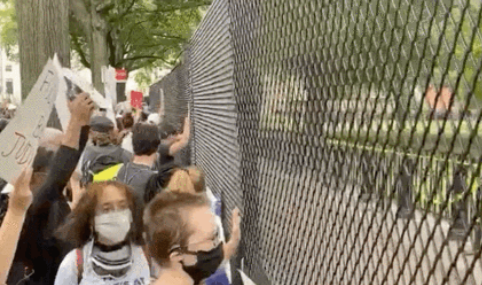 白宮門外廣場豎鐵網 特朗普稱華盛頓沒出狀況